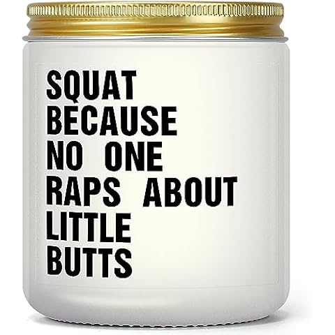 Motivational Fitness Gift for Gym Enthusiast - Inspirational Gifts for Workout Exercise Sports Lover, Encouragement Presents for Friend Women Men Her, Funny Lavender Candle for Christmas Birthday Cover