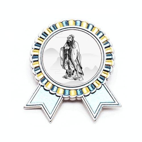 Broche Dao China Lao Tzu médaille métallique pour costume de cérémonie