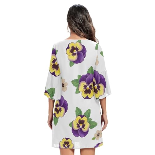 Robe d'été fleurs blanches col V fluide : ne souffrez plus de la chaleur