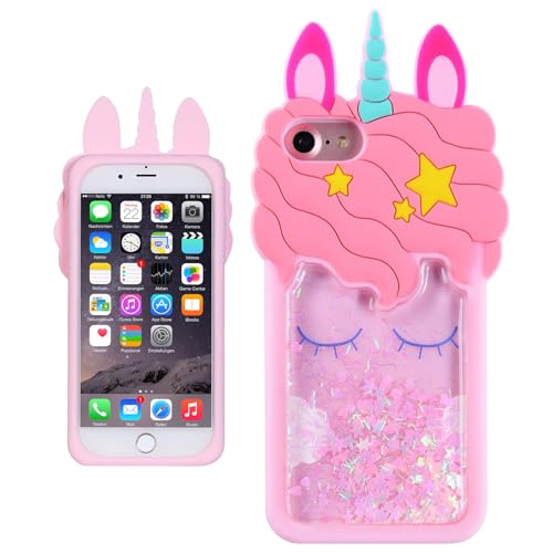 Boaretiu Cute Funny Silicone Phone Case - for iPhone 5/5G/5S/SE 2016 for Women Boys Girls Silicone 3D Cartoon Phone Cover Cool Kawaii Soft Unique Case,Quicksand Horse