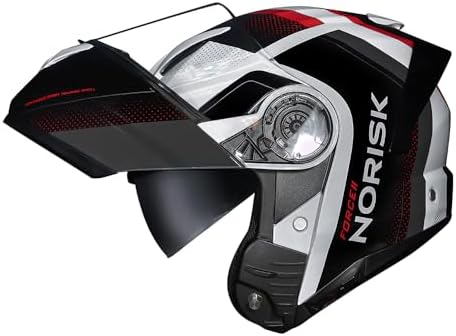 Capacete Articulado Norisk Force 2 Kore Prata Robocop Oculos