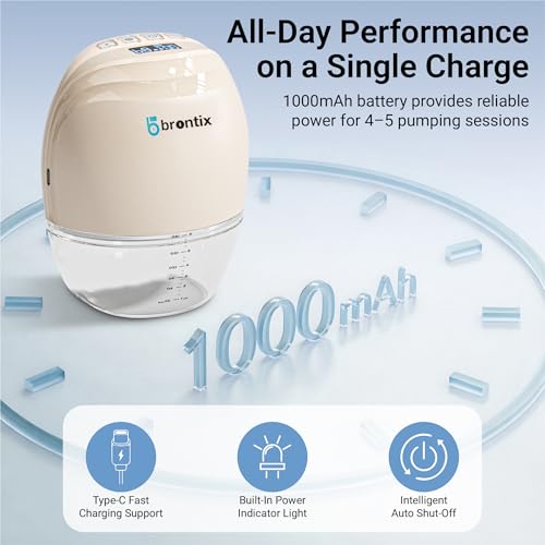 Image of BRONTIX S2 Wearable Breast Pump Electrical | Hands Free Electric Breastfeeding Pump | 3 Modes & 12 Speed Levels | Electric Breast Pump for Feeding Mothers | Automatic
