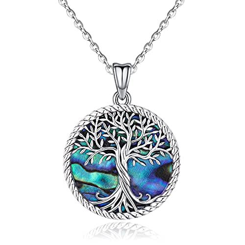 Odinstone Tree of Life Necklace Sterling Silver Pendant for Women | Hypoallergenic Family Tree Necklaces Jewelry for MomWifeGrandmawith Fine Gift Box 182 inch Chain product thumbnail 18