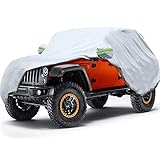 Big Ant Car Cover - Breathable Waterproof Car Covers All Weather Full Size Outdoor Snow Cover Custom Fit Sedan Up to 190 Inches-Sliver