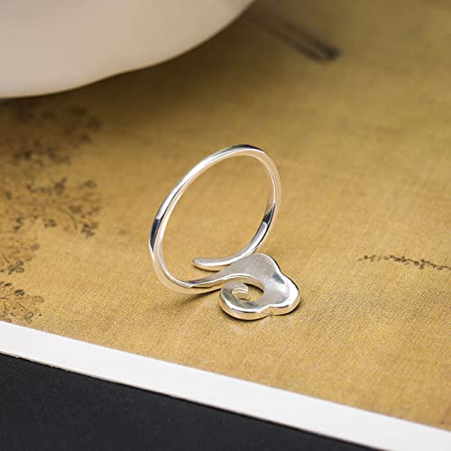 Bague argent S925 ajustable motif nuages alliance éternité