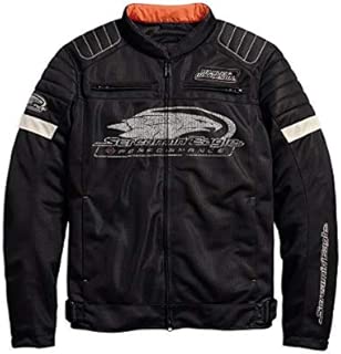 Harley-Davidson Men's Screamin' Eagle Mesh Riding Jacket, Black - coolthings.us