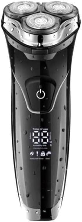 Afeitadora eléctrica para hombres, afeitadora eléctrica con pantalla LCD resistente al agua, afeitadora de barba eléctrica para hombres, máquina de afeitar facial recargable.