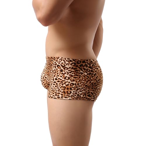 Sexy Men's Thong Leopard Underwear Low Rise Animal Print Pouch Bikini Briefs Undie3