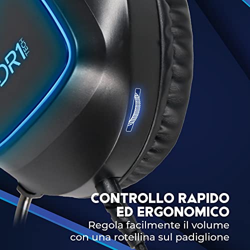 GrayEagle Cuffie da Gaming Professionale LED RGB per PC con Filo USB e Microfono - 7.1 Surround Sound - Cuffie Over Ear Driver 50mm (IMMERSIONE TOTALE) [Amazon Exclusive] - Cuffia gaming - Immagine 4