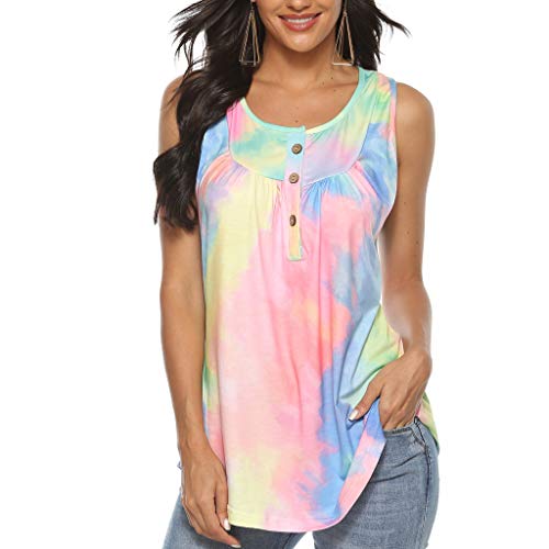 Eduavar Tunic Tops for Leggings for Women Women Oversize Scoop Neck Tank Tops Causal Sleeveless Knit Shirts Tunic Camis Loose Fashion Summer Sweater Vest Blouses