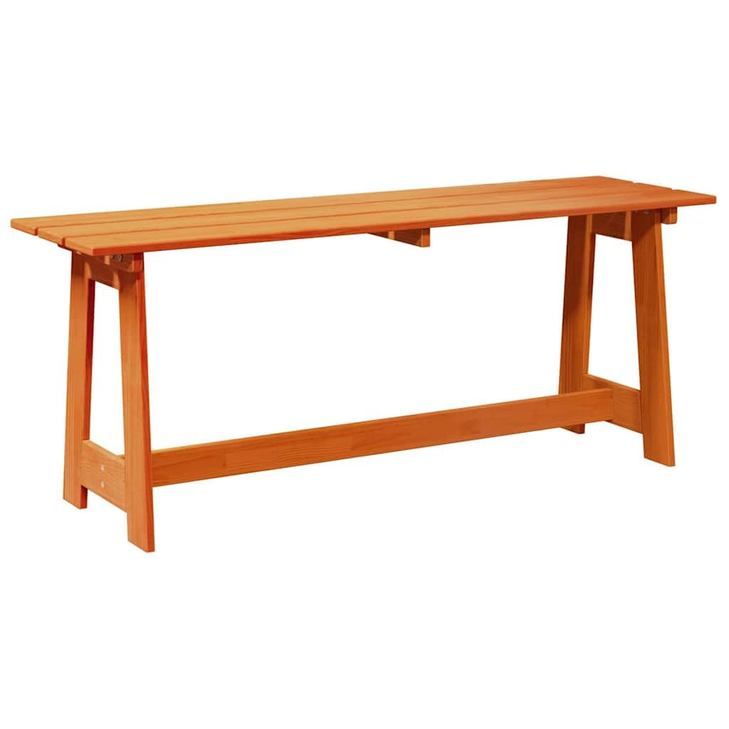 vidaXL Banco de Exterior Marrón 119 x 37 x 47 cm Madera de Pino Macizo | Madera maciza de acacia de calidad, Acabado pulido que brilla, Caben 3 personas sin problema, perfecto para relajarse