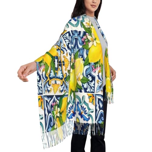 Watermelon Flower Scarf Shawl Fashion Printed Tassel Scarf for Women 77.6X28.3 Inch4