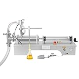 MEELRYD Pneumatische Abfüllmaschine 100–1000 ml, Flüssigkeitsfüllmaschine, ≤±1% Präzision, 40 Flaschen/min, Anti-Tropf, Fußpedal, für Lebensmittel, Kosmetik & Chemie