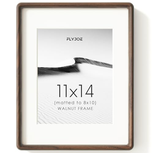 11x14 Picture Frame Natural Solid Walnut Wood Photo Frame Rounded Corner