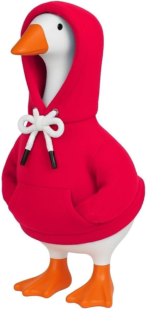 Desk Goose Outfits 7 Inches,Mini Desk Goose Accessories Hoodies Clothes Tabletop Porch Goose Costume,Christmas New Year Gifts for Women (Black)