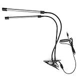 USB LED Grow Light Pflanzenlampe mit Clip, 70cm, Rot Blau Licht, 18W - 360° Flexibler Arm, Timer Funktion, Für Innenbereich und Hydroponik
