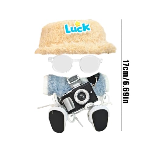 Topassion Puppenkleidung für 17cm, Einfach an und auszuziehen Puppenzubehör, Plüsch La bubu Puppen Bekleidung, Mini Kuscheltier Outfit, Bekleidungszubehör Geeignet zum Fotografieren und Sammeln
