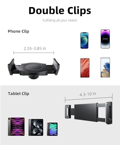 Weilisi Heavy Duty Tablet Tripod Stand 82” Tall, Floor Stand with Remote and Adjustable Gooseneck for Watching/Stream/Recording, Tripod for iPad Pro 12.9”/Kindle/iPhone, and All 4.5-13” Tablet/Phone