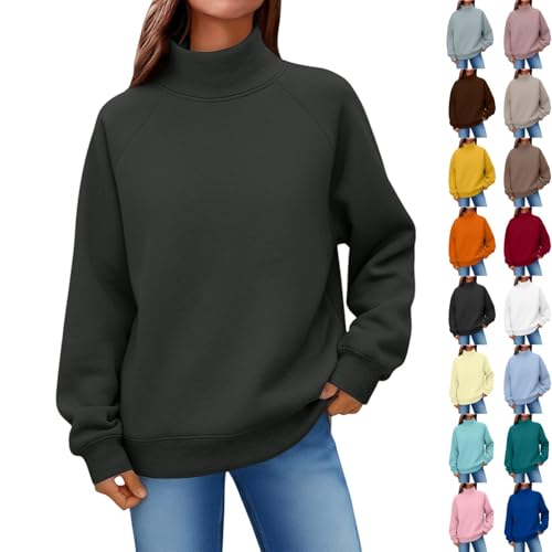 Amazon.com: Mock Neck Sweatshirt Women Casual Plus Size Pullover