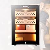 【Économie d'énergie et silence】 La cave à cigares est dotée d'une porte en verre trempé triple couche pour bloquer efficacement la température extérieure ; un verrou de sécurité empêche les enfants de l'ouvrir par erreur. La technologie double cœur à double mode garantit un fonctionnement silencieux et peu vibrant, réduisant ainsi la consommation d'énergie et la production de chaleur. Le niveau sonore est inférieur à 35 décibels en fonctionnement.