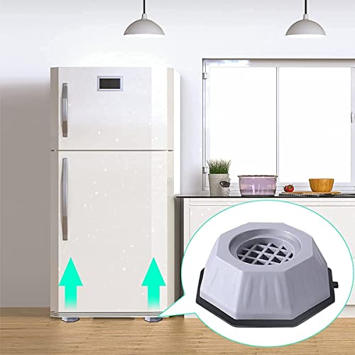 Image of Boniry Anti Vibration Pads for Washing Machine Washing Machine Feet Shock Absorber Noise Cancelling Washer Support, Heightening Pads with Suction (Pack of 4)
