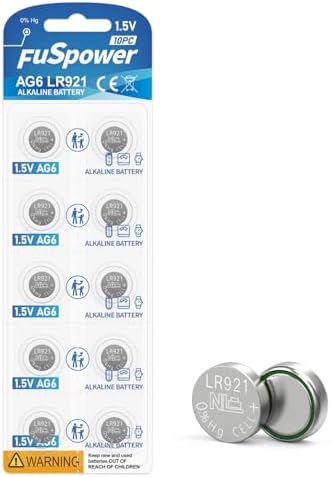 Fuspower 371 Watch Battery 370 SR920SW AG6 LR921 Alkaline Button Cell (10 Count (Pack of 1))