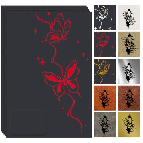 Black-Red Leather/Leatherette Patches/Sheets for Laser Engraving Hat Iron-on with Heat Press Adhesive Backing,Blank Laserable Faux Pu Leather Material Supplies (5 Pcs/Package)