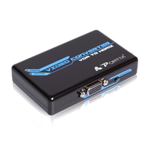 Portta VGA + Stereo Audio L/R to HDMI Converter v1.3 Support 1080p LPCM
