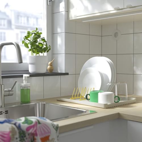 Image of IKEA RINNIG Dish Drainer, Double-Sided, White, 40x31 cm