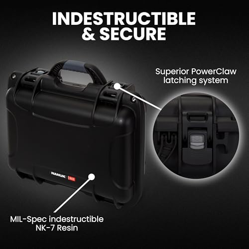 Image of NANUK 915 Empty Hard Case, IP67 Waterproof, Dustproof and Impact Resistant, 13.8 inch x 9.3 inch x 6.2 inch - Rugged Construction for Ultimate Protection, Made in Canada - Black