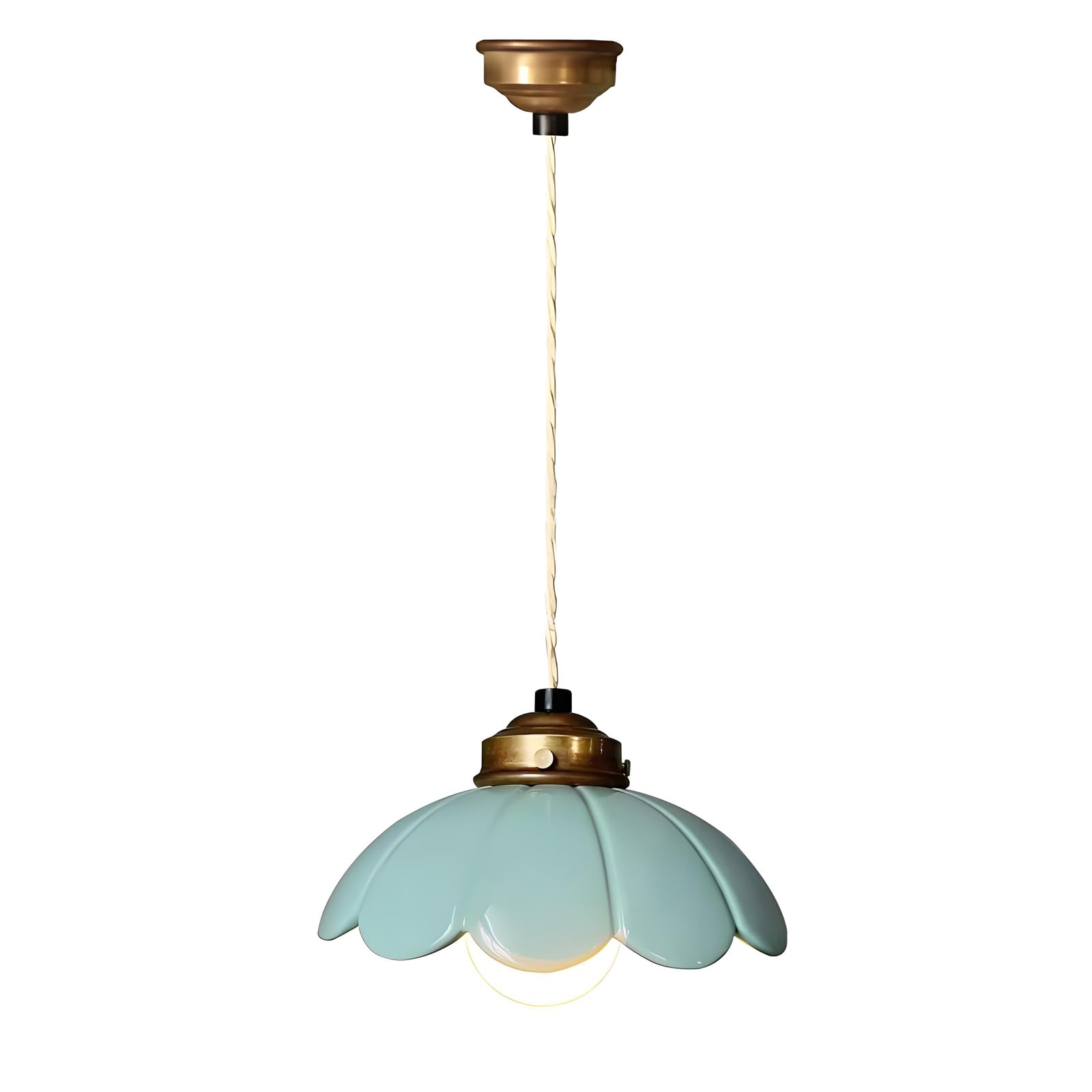 YNVIOZM Modern Minimalist Creative Ceramic Pendant Light, Contemporary Ceramic Hanging Lamp, Simple Hanging Ceiling Lighting Fixture for Dining Room Bedroom Bedside Bar Living Room