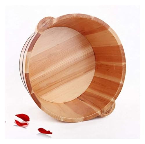 Tina para pies de madera maciza con tapa y masaje miniatura 6
