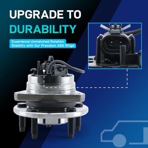 Image of Front Wheel Hub Bearing Assembly Compatible with 2004-2012 Chevy Malibu, 2008-2010 Cobalt HHR, 2005-2010 Pontiac G6, 2007-2009 Saturn Aura Wheel Bearing and Hub Assembly 2006 2011 5 Lugs w /ABS 513214