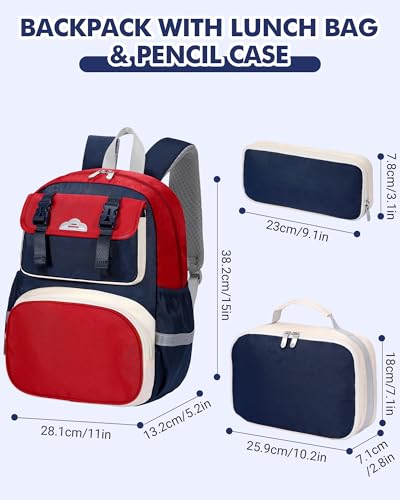 Image of Kids Backpack for Girls Boys Toddler School Bookbag with Lunch Box