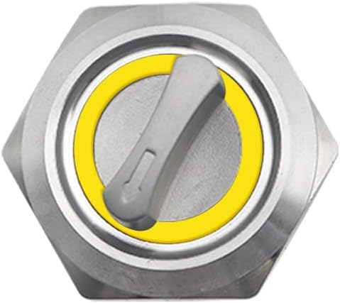 Self-return Momentary Self-locking Fixation Waterproof DPDT Illuminated Metal Selector Knob Rotary Switch 2 3 Position LED Lamp - (No Led/Voltage: 12-24V/ : 22MM/ SD: 3 Position Latching)