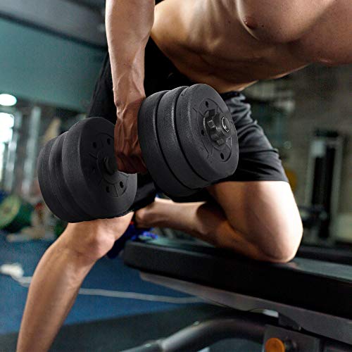 Yaheetech Adjustable Dumbbells Weight Set Dumbbell Weights Exercise & Fitness Equipment w/ 4 Spinlock Collars for Women & Men Home Gym Strength Training - Image 3