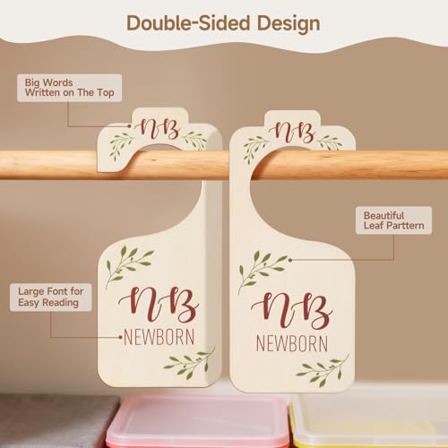 8 PCS Baby Closet Dividers, Double-Sided Baby Clothes Organizer, 0-24M - image 4
