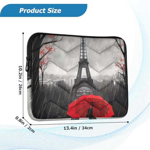 Funda para laptop 13-14 pulg impermeable con diseño Torre Eiffel miniatura 3