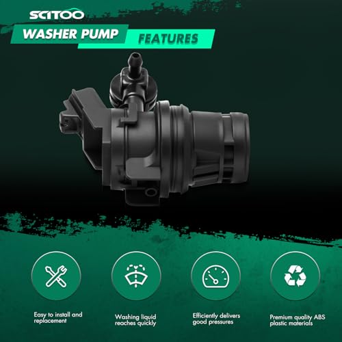 Image of SCITOO Windshield Washer Pump Replacement for Acura for RDX | Direct fit for 2007-2016 For Acura For RDX|2007-2016 For Honda For CR-V|Replaces OE 76846-TP6-C01|With Grommet