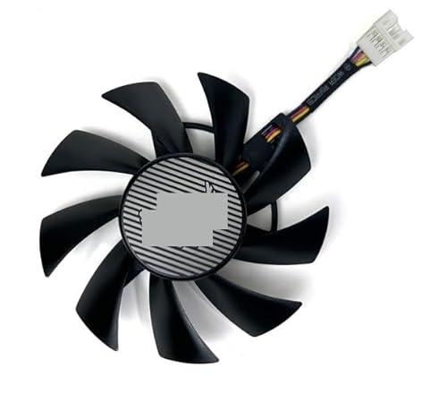 LINGOZS Ventilador de refrigeración 75 mm y 7 Pines PLA08015S12HH FD8015U12D para Tarjetas gráficas TUF GTX1660Ti, 1660 Super RX 5700 XT X3 OC(4pin)