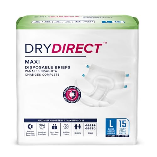 Dry Direct Maxi Overnight Brief (Large - Case of 60) by Parentgiving