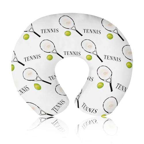 Rucekia Baby Nursing Pillow Cover - Personalized Name Tennis Theme Breastfeeding U-Shaped for Bottle Feeding, Ultra Soft Comfortable Breastfeeding Pillow Cover for Infant Baby Boys and Girls