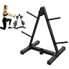Barbell Holder Weight Rack,Olympic Weight Tree,Barbell Weight Plate Rack with 4 Barbell Holders,Weight Plates Storage…