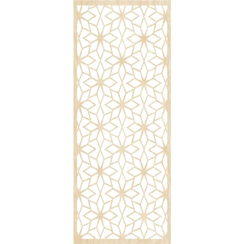 Image of 9 3 /8 inchW x 24 3 /8 inchH x 3 /8 inchT Lake Decorative Fretwork Wood Wall Panels, Birch