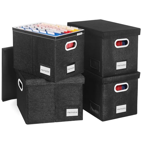 Ywpxsn PX-CMWJH-1 File Organizer Box With Lid - Hanging File Box With One-Piece Plastic Frame cover
