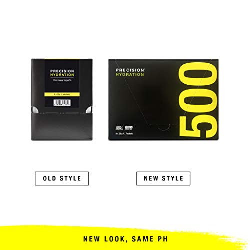 Precision Hydration Electrolyte Drink Mix - All Natural Multi Strength Electrolyte Powders - Individual Waterproof Servings - Gluten/Dairy Free, Hypotonic (1 Box (8 Packets), 500Mg/L - Yellow Packet) #TOP1