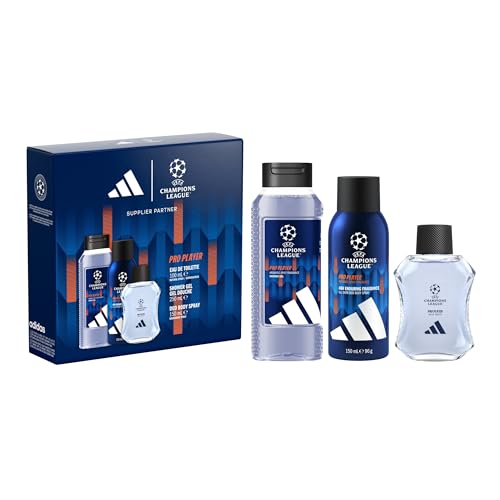 adidas UEFA Champions League Pro Player Giftset including an Eau de Toilette, Shower Gel and Deo Body Spray
