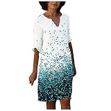 Generic Hübsches Engelskleid Lange Halbformal-Kleider Für Frauen Lässige Kleiderhose Für Frauen Mädchen Partykleid Indische Brautkleid Blumige Blondinen Ärmelkleid Dread Women (Blue, L)