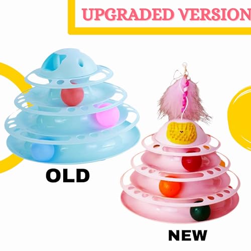 Foodie-Puppies-Interactive-4-Level-Feather-Towers-of-Circle-Cat-Toy-with-Three-Colorful-Balls-4-Fun-Tower-Toy-Fun-Mental-Physical-Exercise-Puzzle-Toys-Color-May-Vary