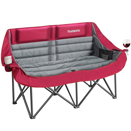 Youtanic Oversized Double Camping Chair, Folding...
